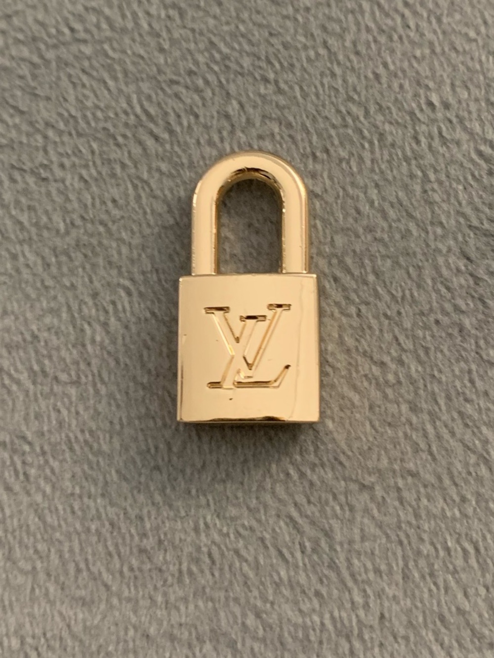Upcycled Gold Padlock Charm with Monogram